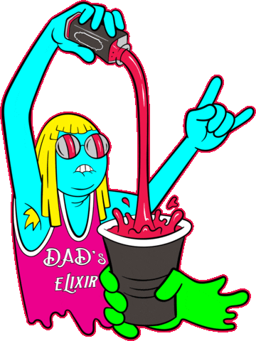 Pour Up Sticker by Dads Elixir