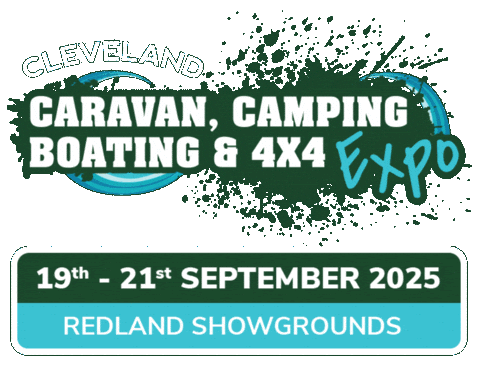 Cleveland Caravan Camping Boating 4X4 Expo Sticker by Australian Events
