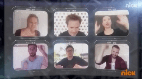 Zoom Avengers Cast GIF by Kids' Choice Awards