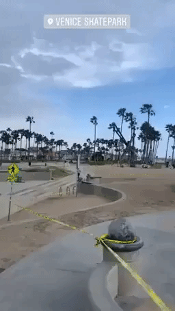 Venice Beach Skate Park Filled With Sand to Enforce Social Distancing in Los Angeles