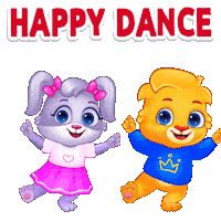Happy Feeling Good Sticker by Lucas and Friends by RV AppStudios