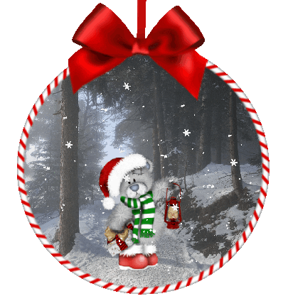 Teddy Bear Christmas Sticker