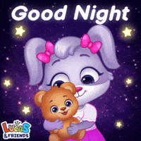 Good Night Teddy GIF by Lucas and Friends by RV AppStudios