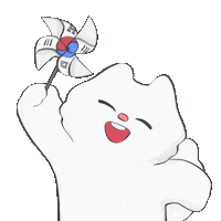 Korean Flag Fighting Sticker by Snooze Kittens