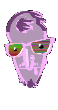 Glasses Disco Sticker
