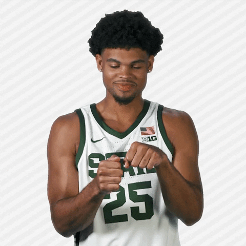 React Yes GIF by Michigan State Athletics