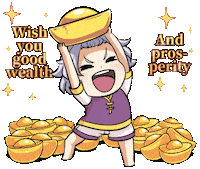 New Year Gold Sticker by Jin