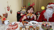 eat merry christmas GIF