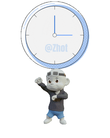 Running Late Times Up Sticker by Zhot