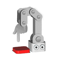 Angry Robot Sticker by Fabmobil