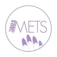Nailsbymets spinning spinning logo nailsbymets nails by mets Sticker