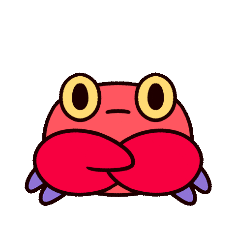 Angry Crab Sticker by pikaole