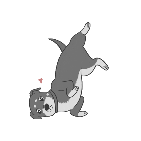 riskitdesign love heart dog kawaii Sticker