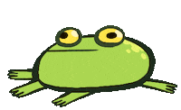 Mistexpi happy heart joy frog Sticker