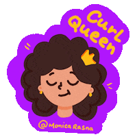 Monicarasna girl curly curls cgm Sticker