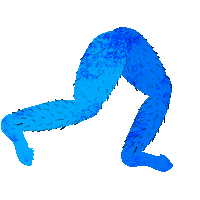 Hair Running Sticker by Jef Caine