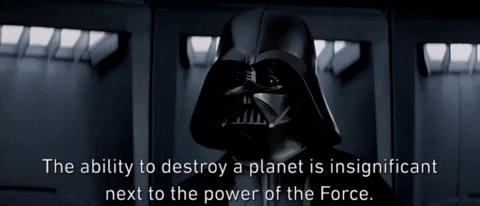 episode 4 the ability to destroy a planet is insignificant next to the power of the force GIF by Star Wars