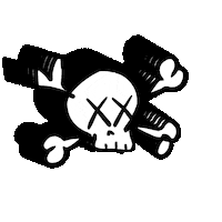 Skull Sticker by dividenyc