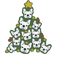 Merry Christmas Sticker by frenchiefriendsbrand