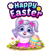Easter Bunny Sticker by Lucas and Friends by RV AppStudios