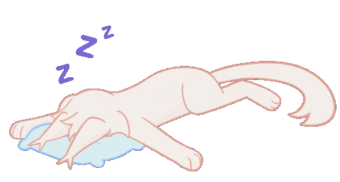 Tired Cat Sticker
