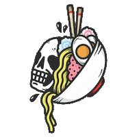 ignatevink food japan eat skull Sticker