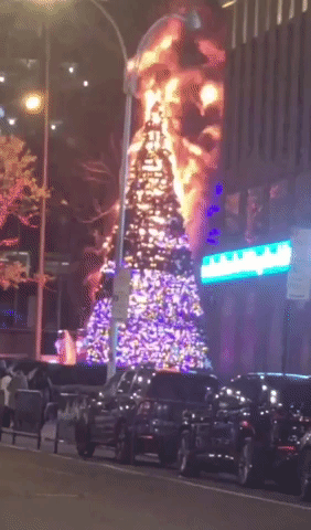 Christmas Tree On Fire