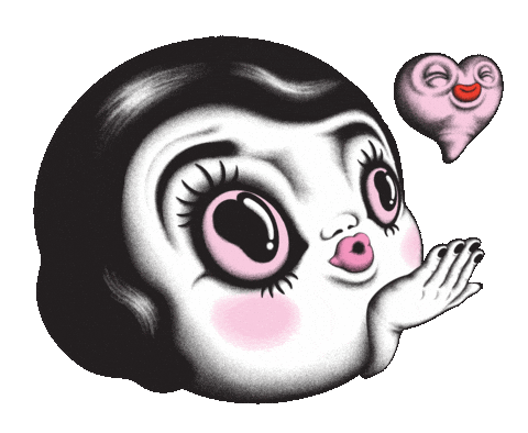 Heart Kiss Sticker by Ahoy