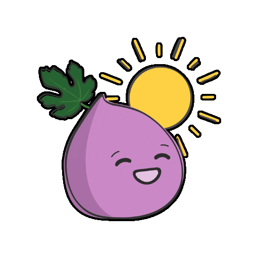 fighealthco happy sun fig figs Sticker