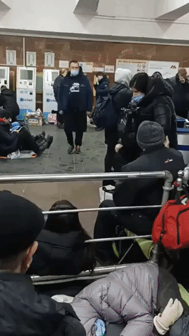 Residents Shelter in Kharkiv Subway as Fighting Continues