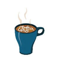 fremediaco hot coffee drink blue Sticker