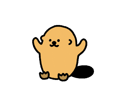 Happy Sea Otter Sticker by takadabear