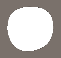 Maddisonshaedesign circle brown blob hole Sticker