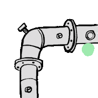 xedez green ball bubble factory Sticker