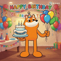 Celebrating Birthday Cake GIF by BONK