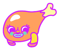 Happy Fried Chicken Sticker by Christal Sih