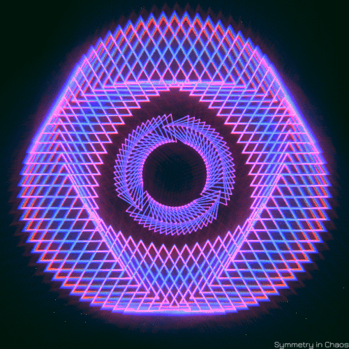 symmetryinchaos giphyupload op #art #blender3d #symmetry #in #chaos #triangles #abstract GIF