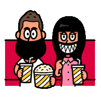 Movie Theater Popcorn Sticker by Naeleck