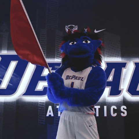 DePaulBlueDemons giphyupload flags depaul dibs GIF