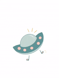 schuttelm space alien pastel spaceship GIF