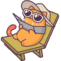 Cat Summer Sticker by Castaways
