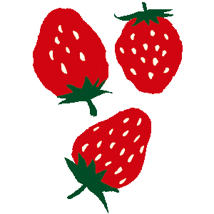 emasae giphyupload strawberry fruits いちご Sticker