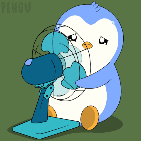 Penguin Sweating GIF by Pudgy Penguins