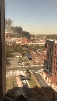Smoke Rises Over Downtown Durham After Gas Explosion