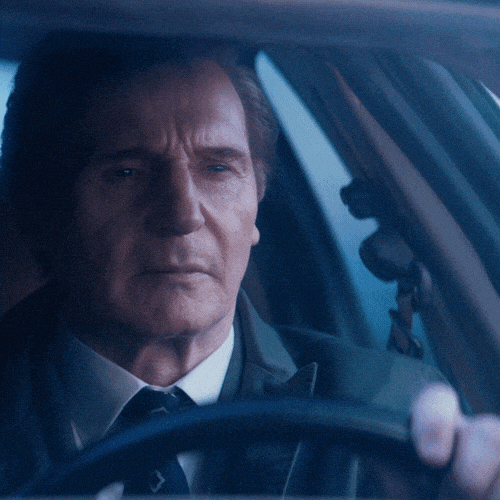 Driving Liam Neeson GIF by The Naked Gun Movie