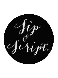 sipandscript calligraphy hand lettering sip and script sipandscript Sticker