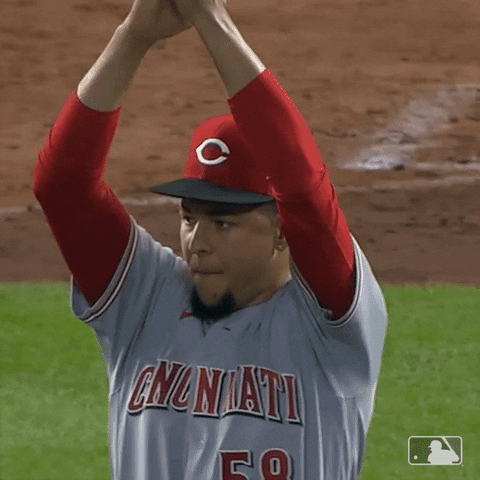 Luis Castillo Clapping GIF by Cincinnati Reds