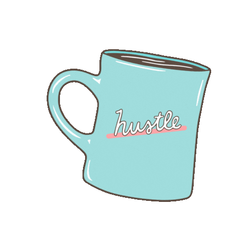 Coffee Hustle Sticker by Talkingoutofturn