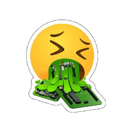 Vomit Electronics Sticker by Fabmobil