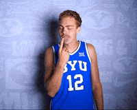 Byu Basketball Mustache GIF by BYU Cougars